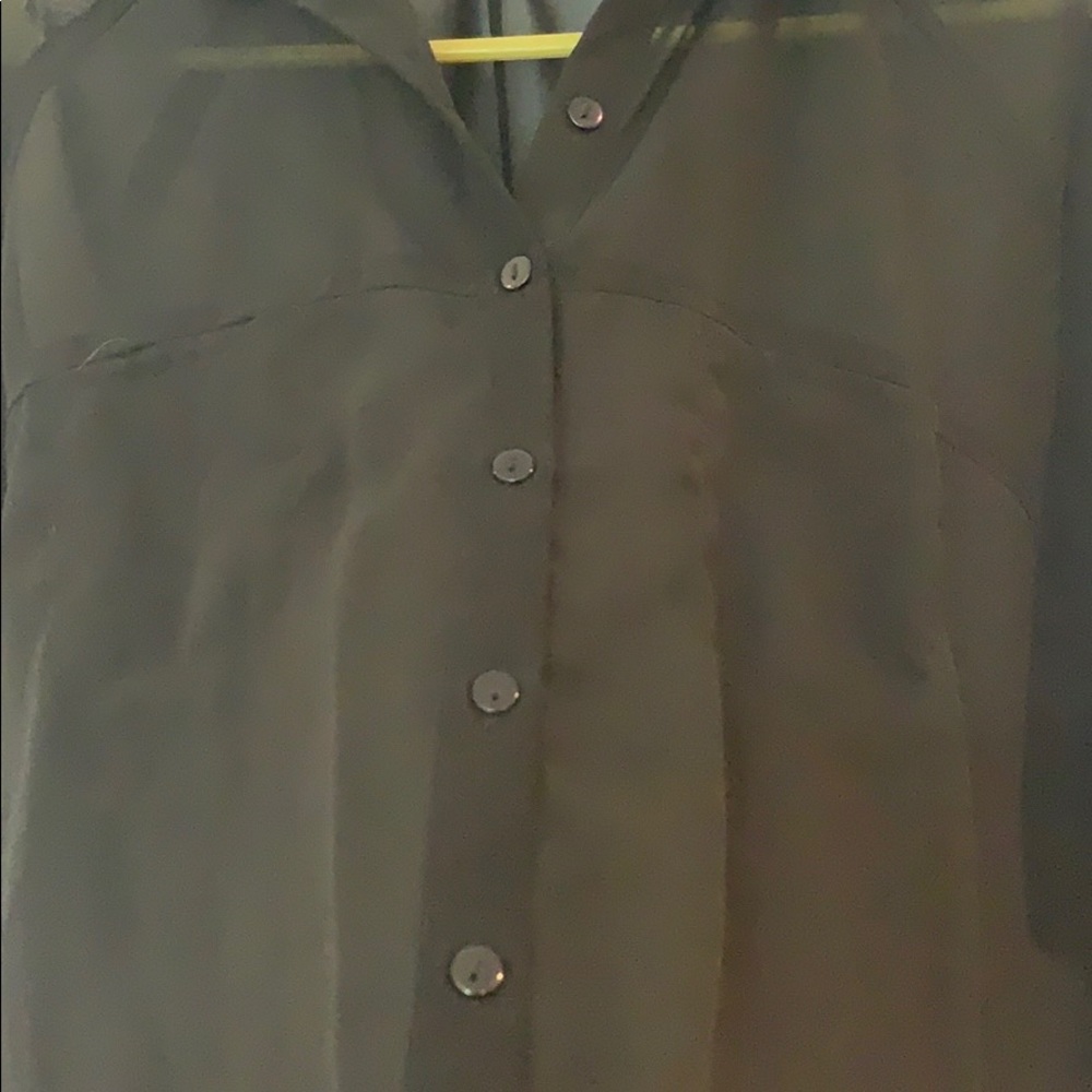 Sheer button down blouse - Picture 2 of 8